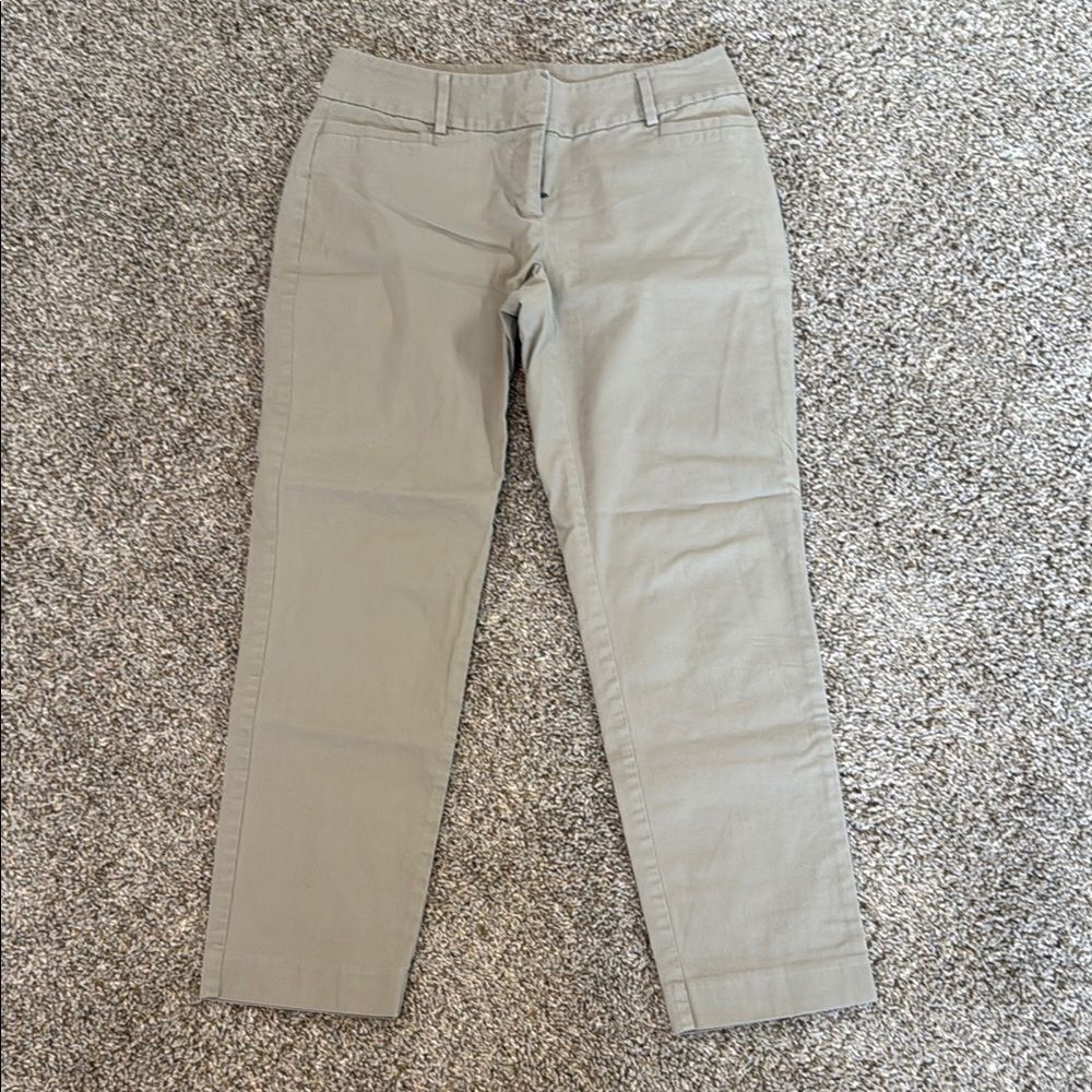 Ann Taylor Tan Ankle Cropped Pants